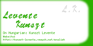 levente kunszt business card